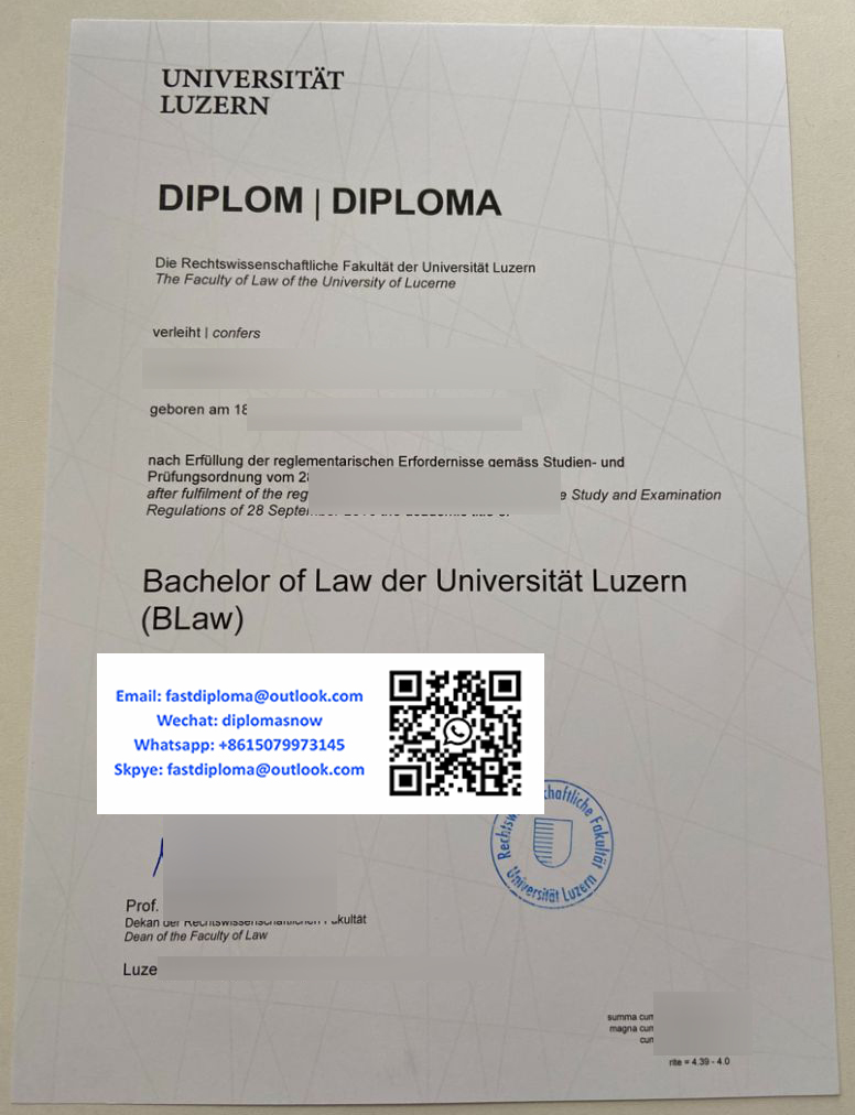 Universität Luzern diploma