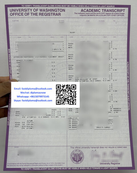 The Easiest Way To Get University of Washington transcript