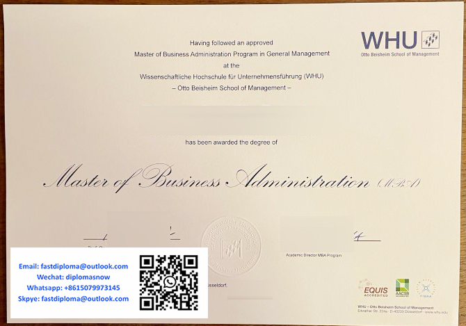 WHU – Otto Beisheim School of Management degree