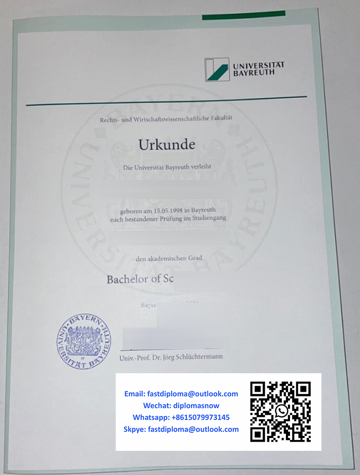 Universität Bayreuth Urkunde