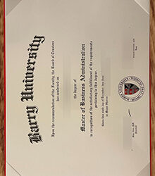 Online replacement of Barry University diploma