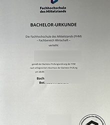 Principles for making a Fachhochschule des Mittelstands Urkunde