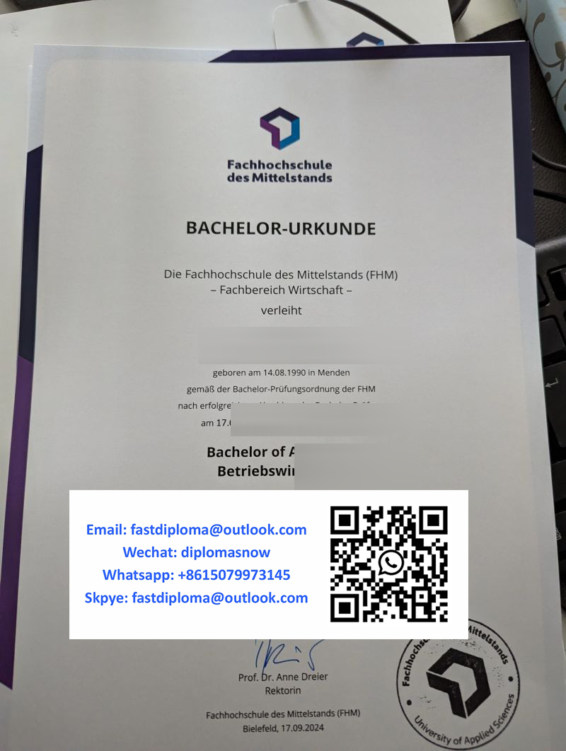 Fachhochschule des Mittelstands Urkunde