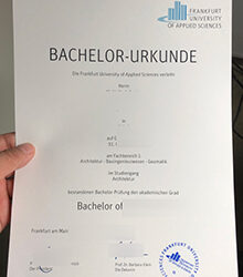 Frankfurt University of Applied Sciences Urkunde High-Resolution Template