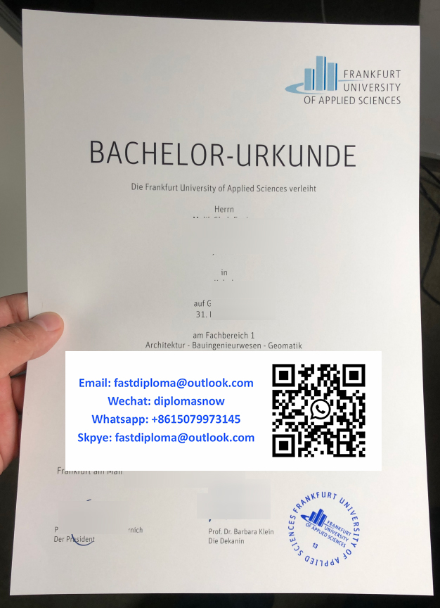 Frankfurt University of Applied Sciences Urkunde