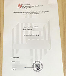 HWG LU Urkunde sampe from Germany