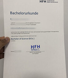 Restore damaged Hamburger Fern-Hochschule Urkunde