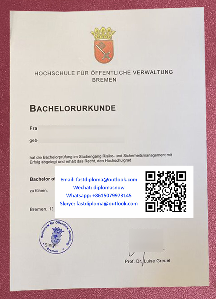 HfÖV Bremen Urkunde