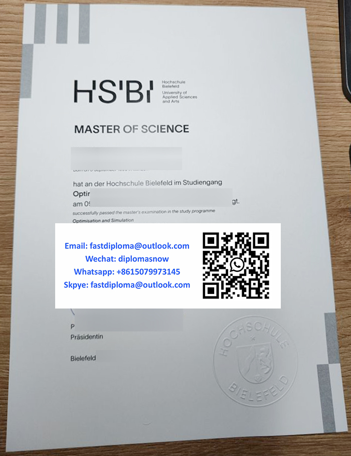 Hochschule Bielefeld Urkunde