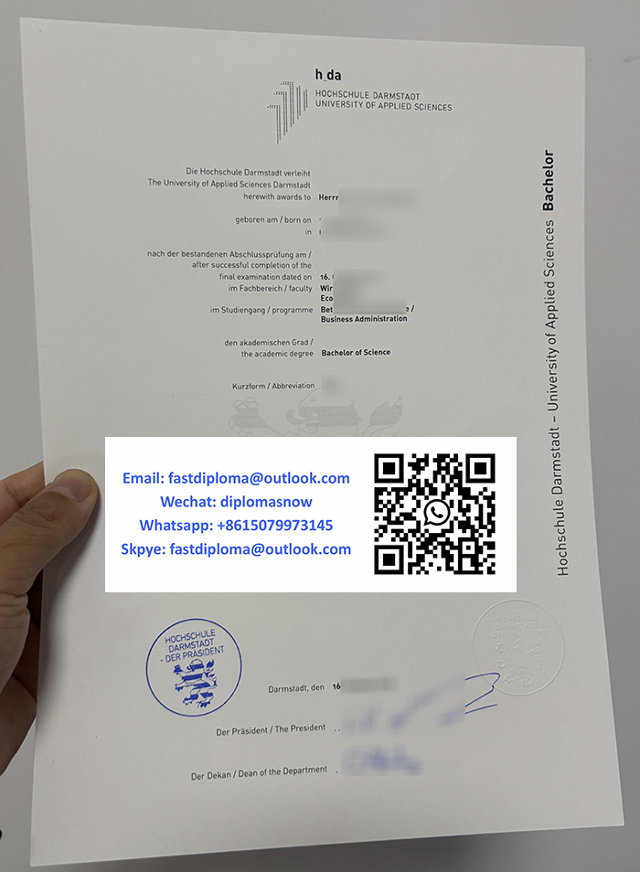 Hochschule Darmstadt Urkunde