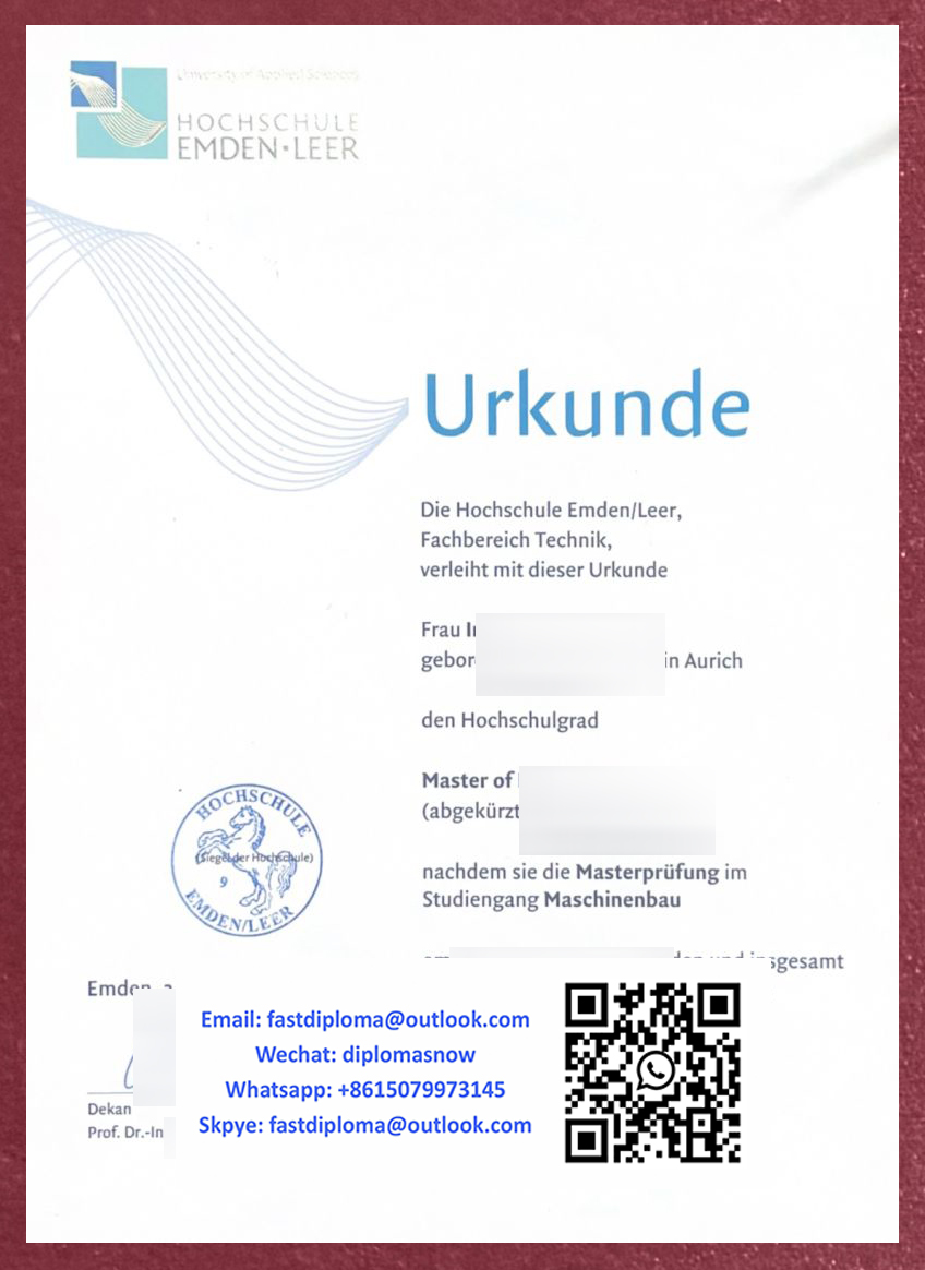 Hochschule Emden/Leer Urkunde 2026