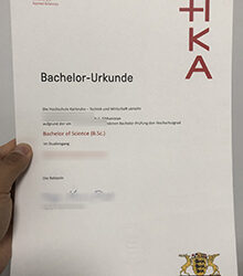 Replacement of lost Hochschule Karlsruhe Urkunde