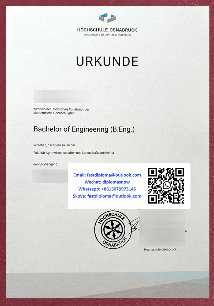 Hochschule Osnabrück Urkunde