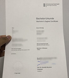 Quick Backup Hochschule Reutlingen Urkunde