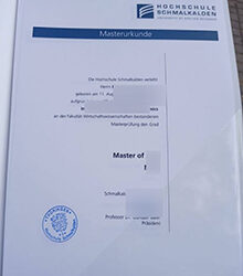 Hochschule Schmalkalden Urkunde 2026