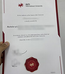 INTI International University degree sample from Malaysia