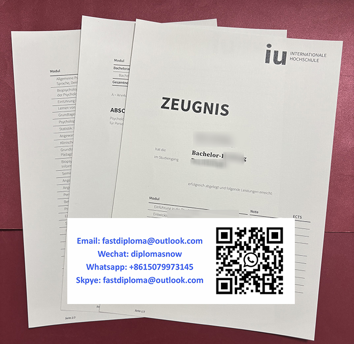 IU Internationale Hochschule Zeugnis