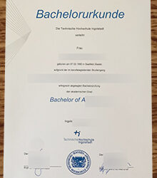 Fast printing Technische Hochschule Ingolstadt Urkunde