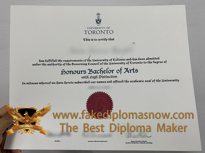 University of Toronto Bachelor of Arts degree