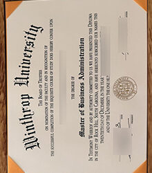 Original document lost: Choose Winthrop University diploma printing service