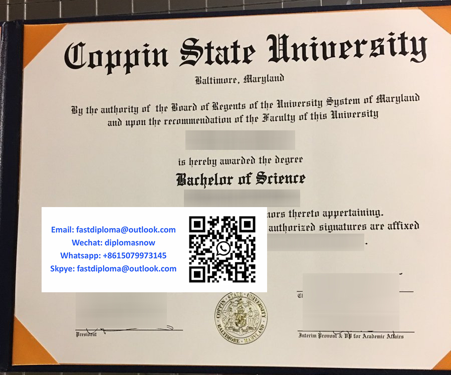 Coppin State University degree certificate