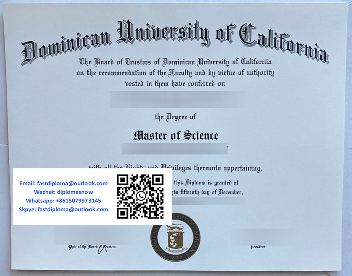 Dominican University of California diploma