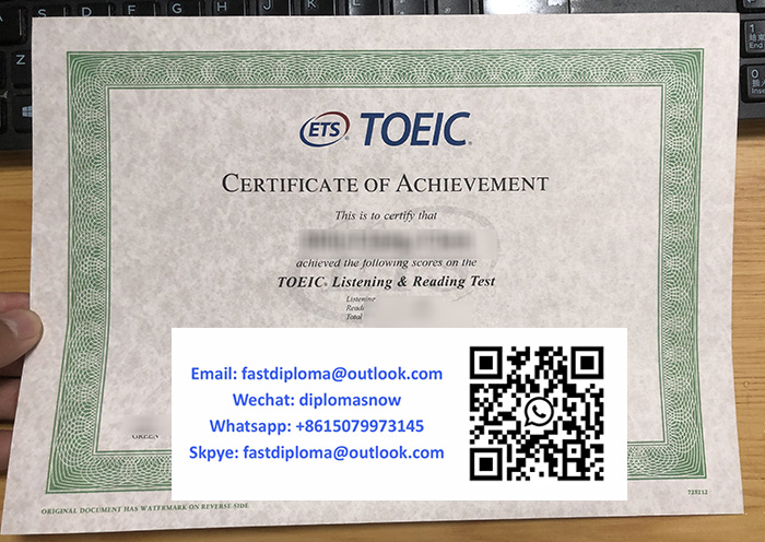 TOEIC certificate TOEIC certificate