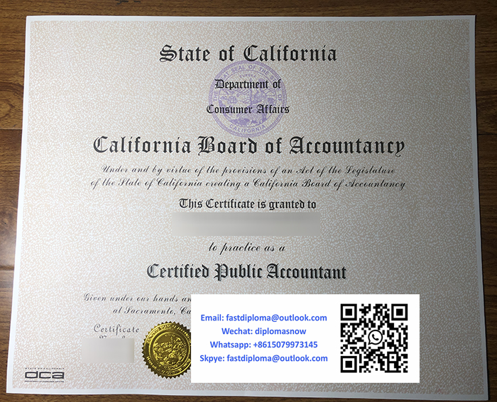 California CPA Certificate