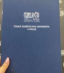 Custom Czech University of Life Sciences Prague diploma cover