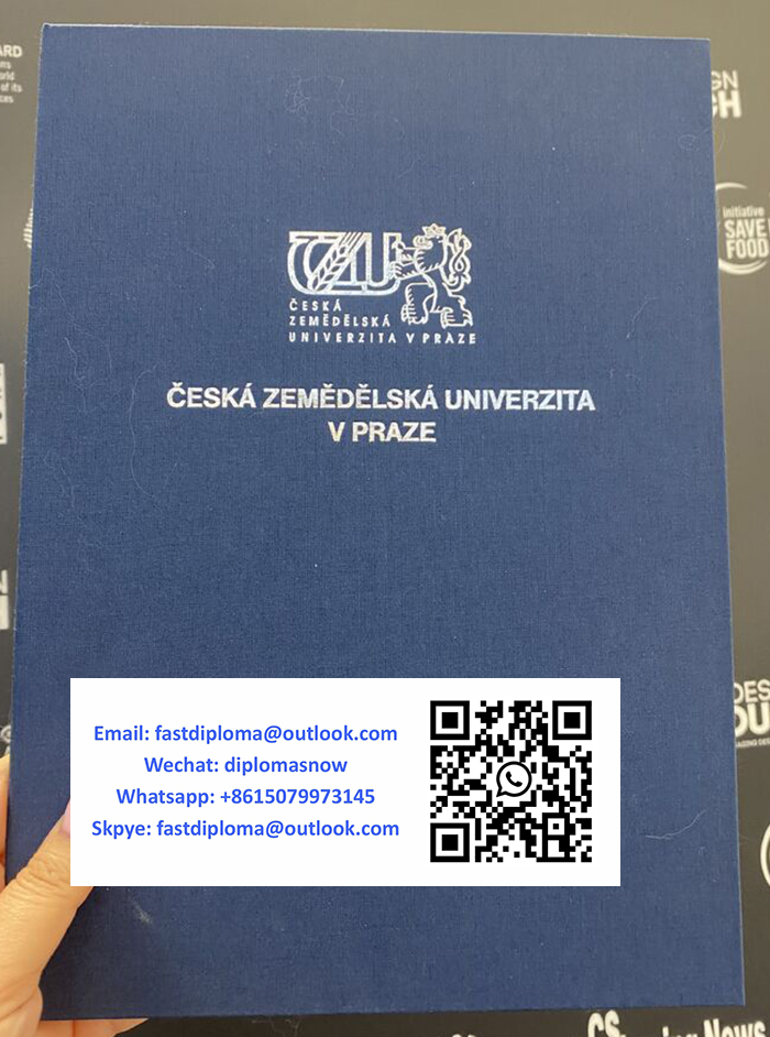 Custom Czech University of Life Sciences Prague diploma cover