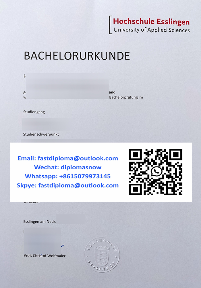 Hochschule Esslingen Urkunde
