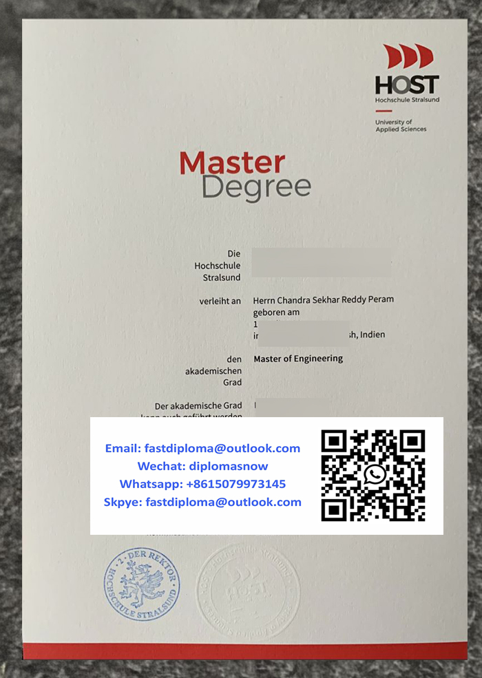Hochschule Stralsund Urkunde Hochschule Stralsund Urkunde
