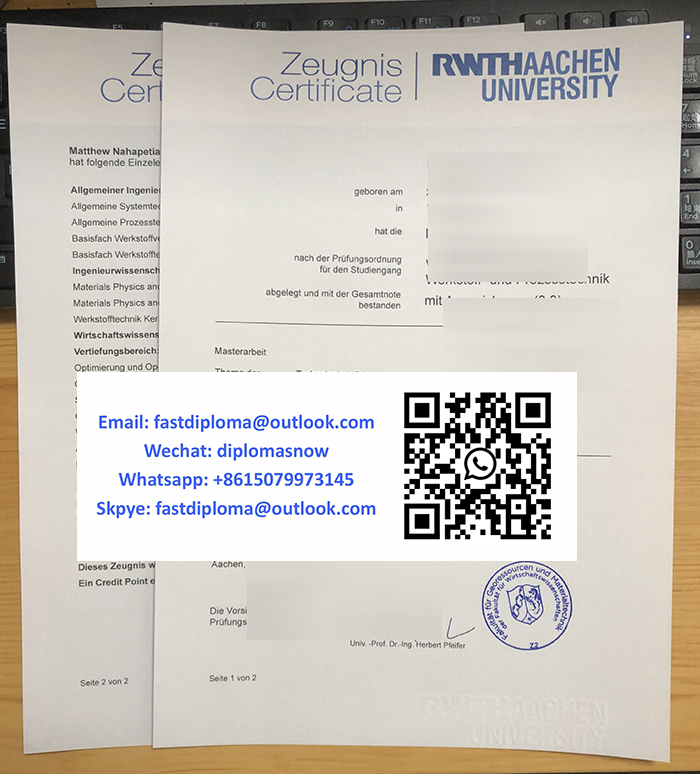 RWTH Aachen University Zeugnis