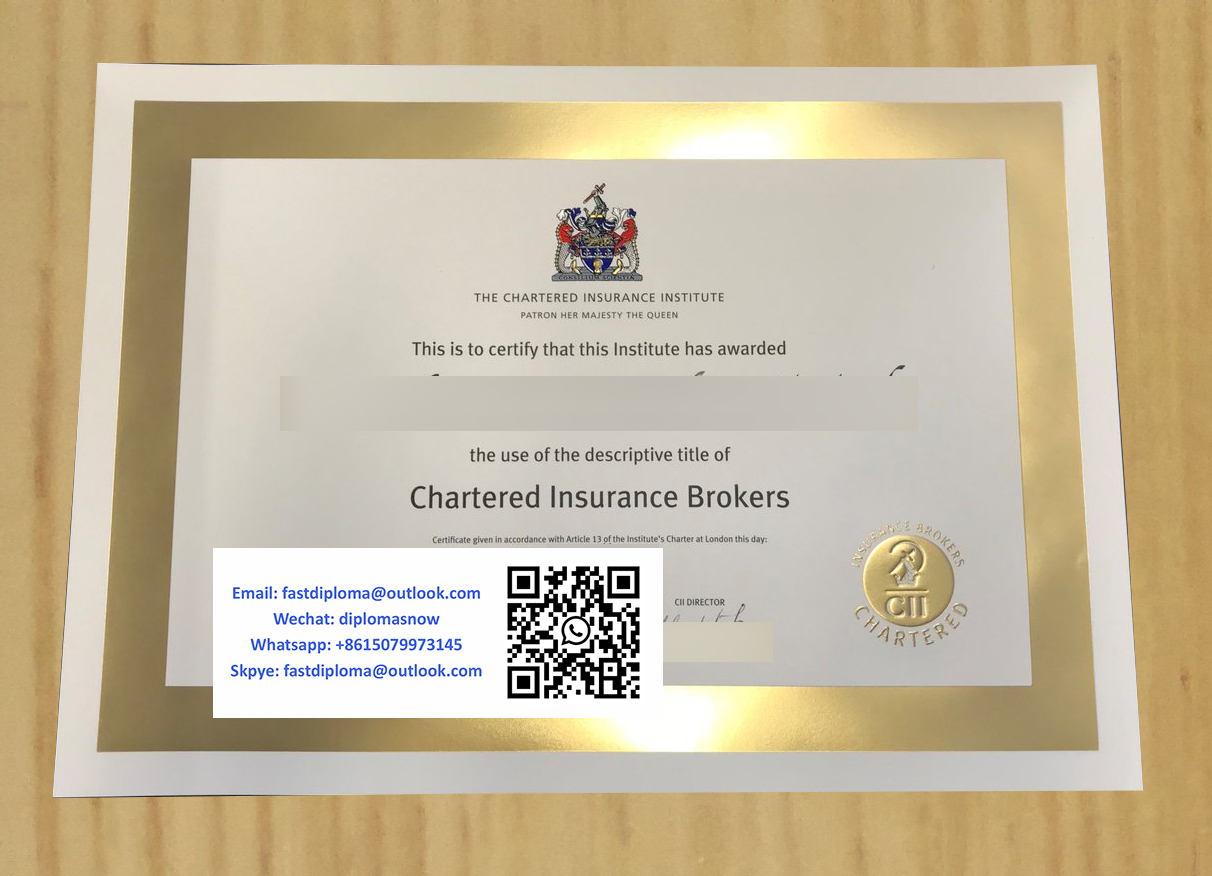 Chartered Insurance Institute certificate