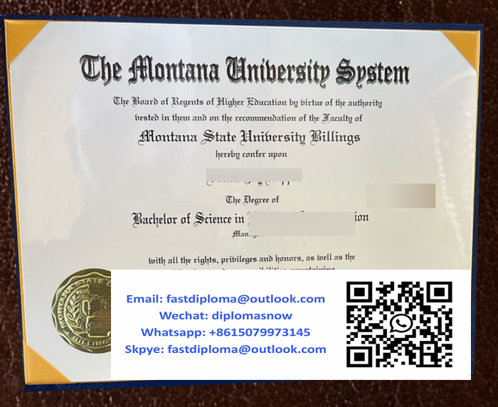 Montana State University Billings diploma