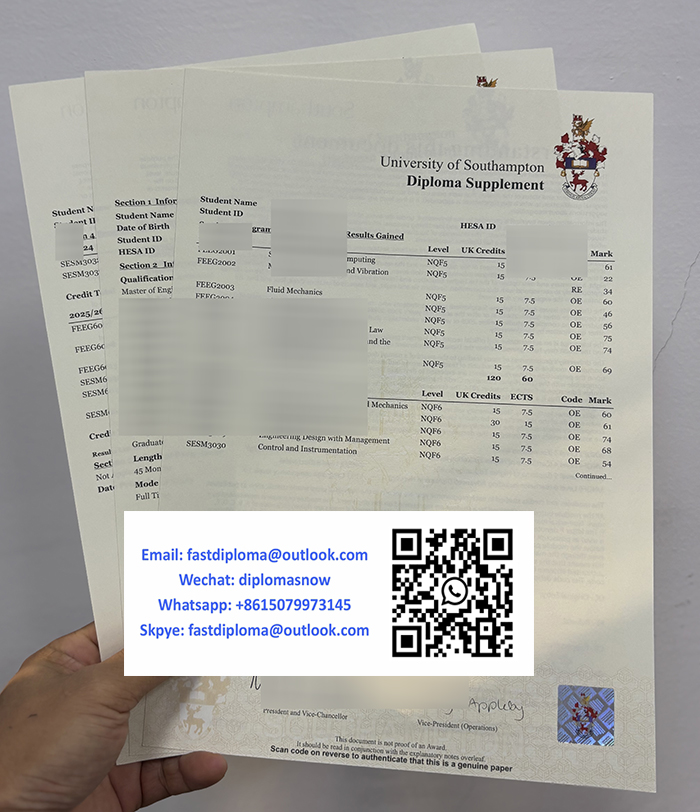 University of southampton transcript University of southampton transcript